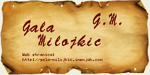 Gala Milojkić vizit kartica
